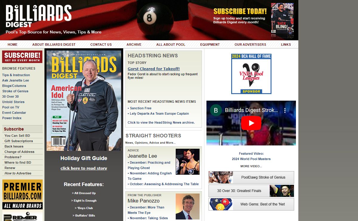 Billiards Digest - Pool Magazine for News, Instruction & More