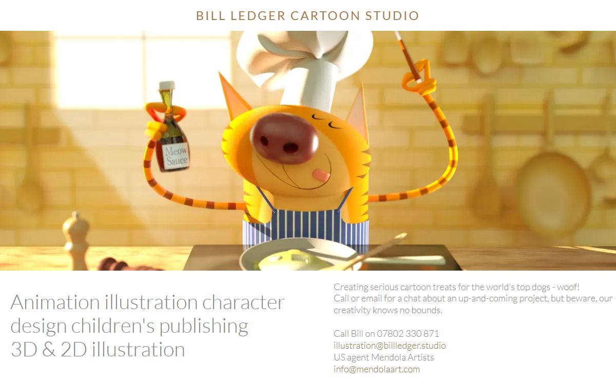 Bill Ledger cartoon studio