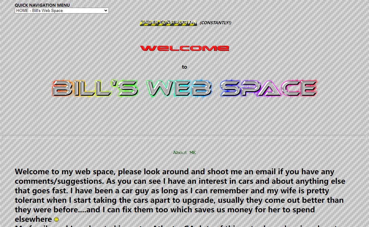 Bill's WEB SPACE