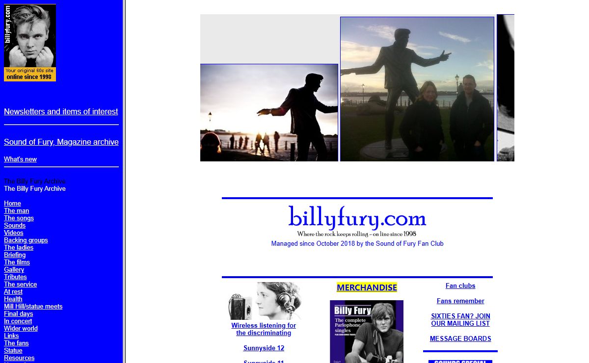 Billy Fury - the story. Your 60s site since 1998.