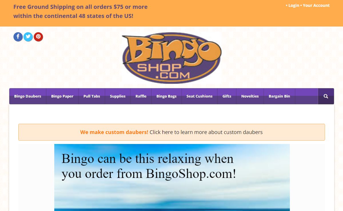 Bingo Supplies - The Online Source for all your Bingo Needs!