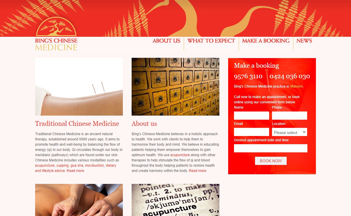 Bing's Chinese Medicine - Acupuncture, Herbal Medicine. Conditions treated include fertility and women's health