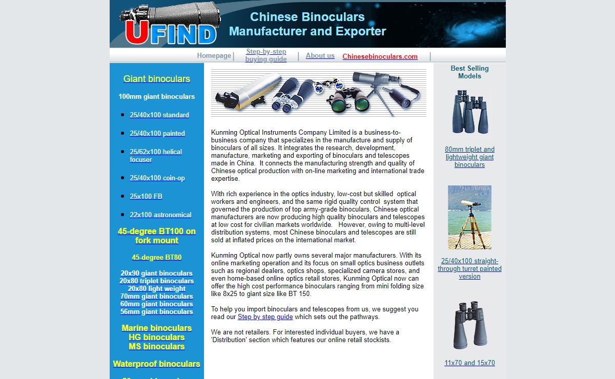 Chinese giant binoculars manufacturer