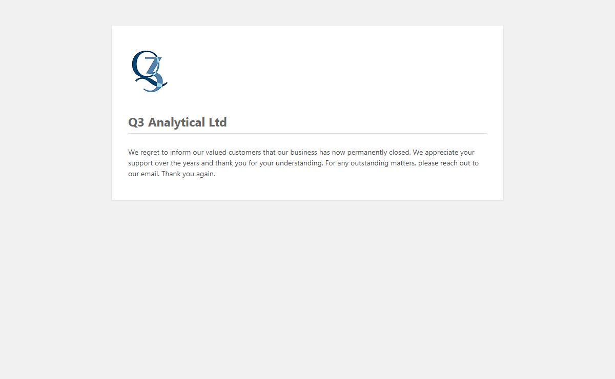 Q3 - Website Under Maintenance