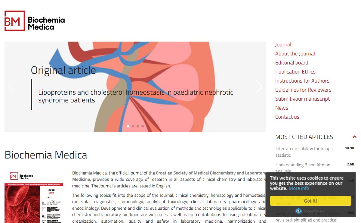 Biochemia Medica | The journal of Croatian Society of Medical Biochemistry and Laboratory Medicine - Biochemia Medica