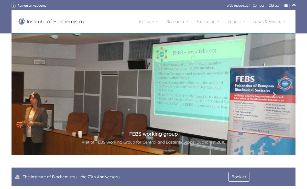 Home — Institute of Biochemistry of the Romanian Academy