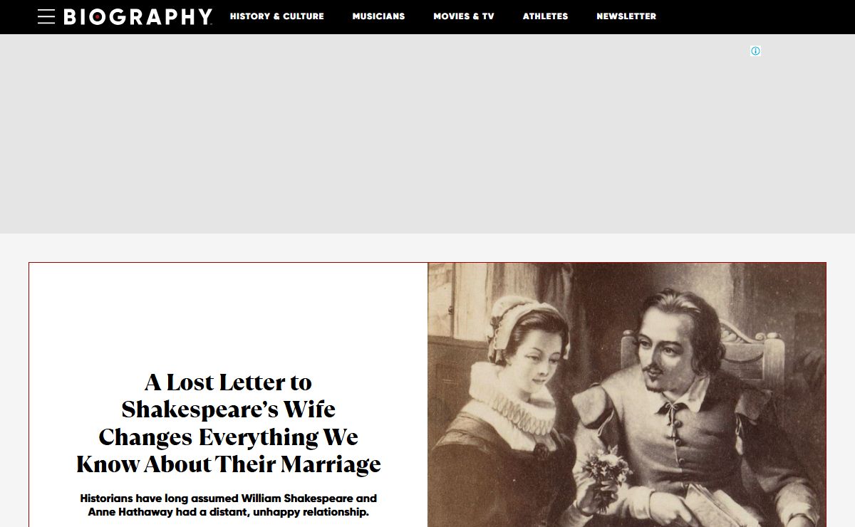 Biography: Historical and Celebrity Profiles