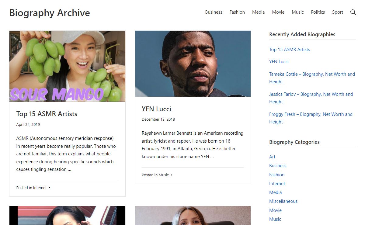 Biography Archive