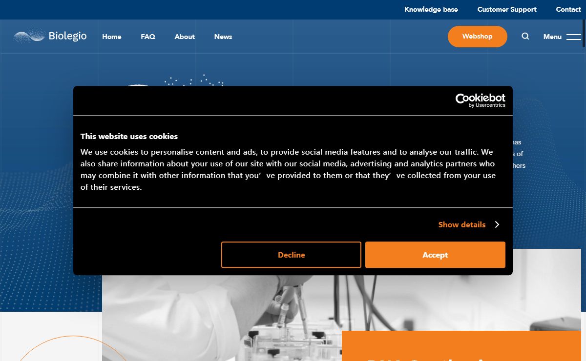 Biolegio: Experts in Custom Oligonucleotide Solutions For Life Science Applications | Biolegio