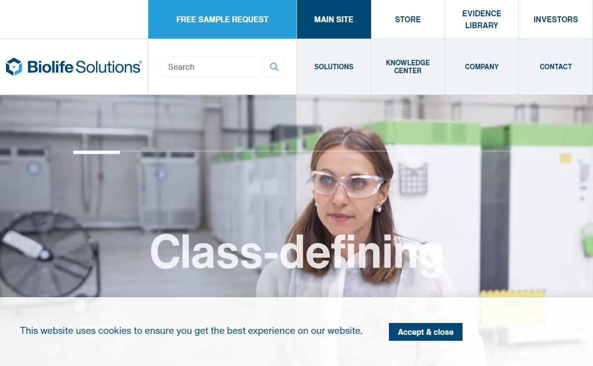 BioLife Solutions - Class-defining Bioproduction Tools & Services