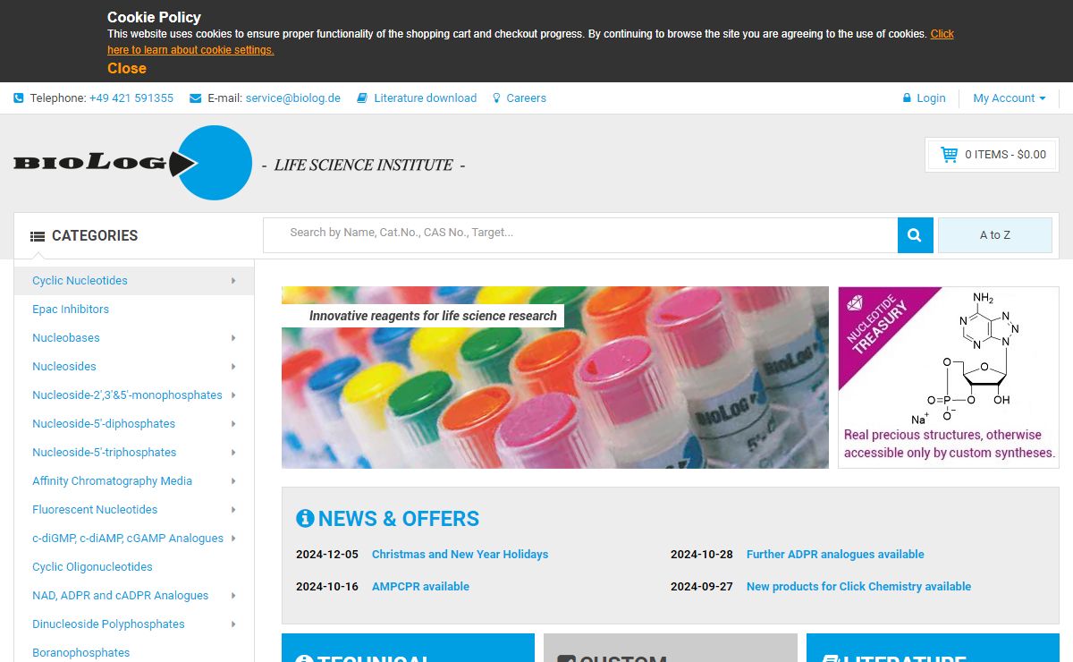 Homepage BIOLOG Life Science Institute