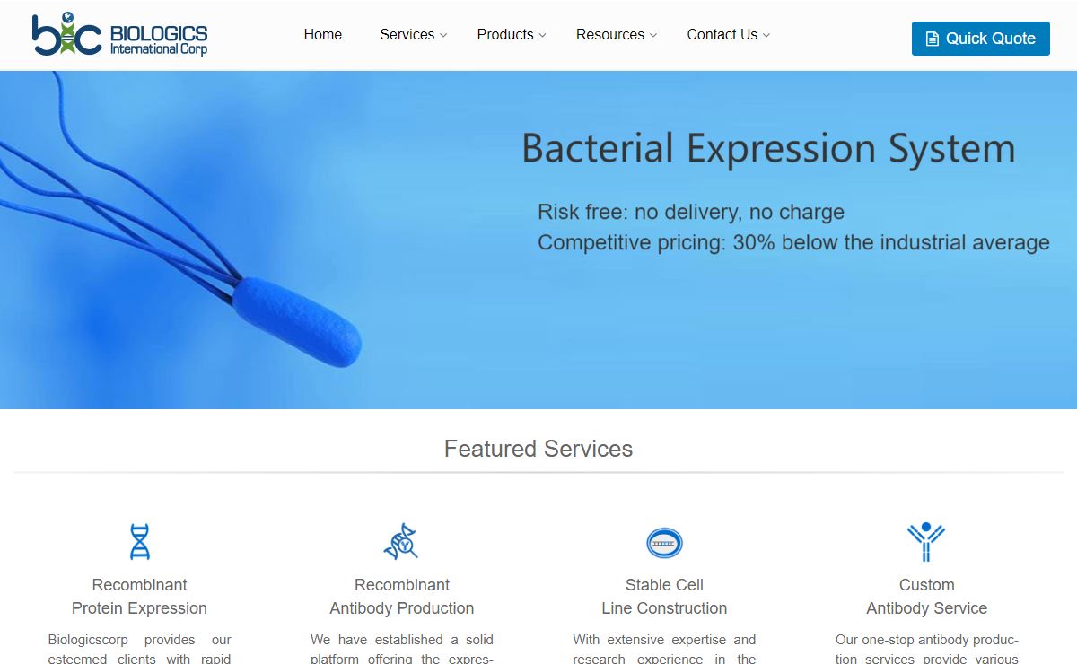 BiologicsCorp - Custom Protein & Antibody Production Company