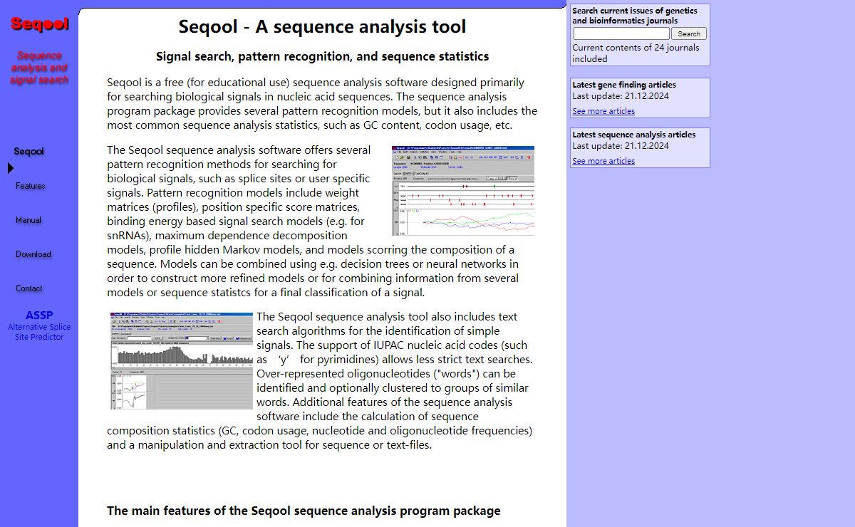 Seqool - A sequence analysis tool