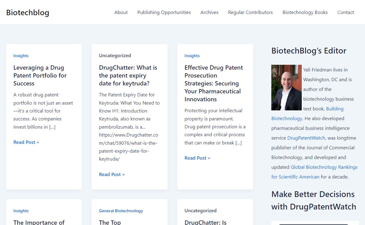 Biotechblog – Biotechnology business, policy, and more!