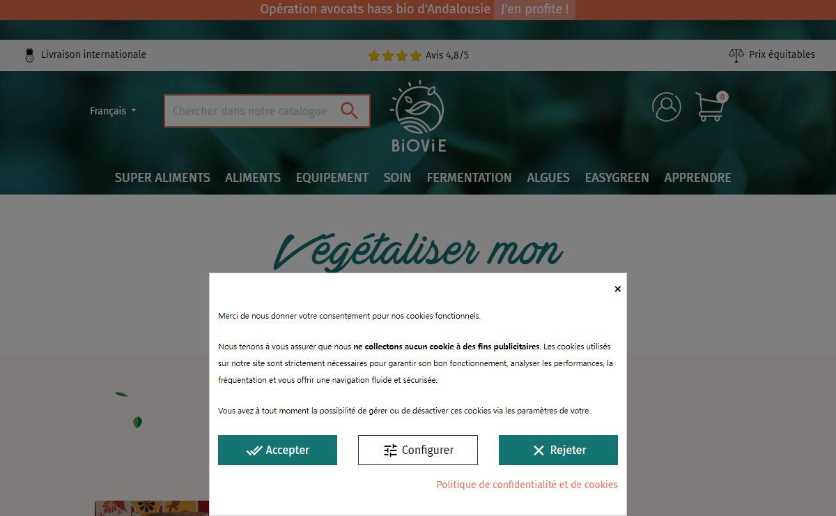 Biovie : Magasin d'alimentation Bio en Ligne
