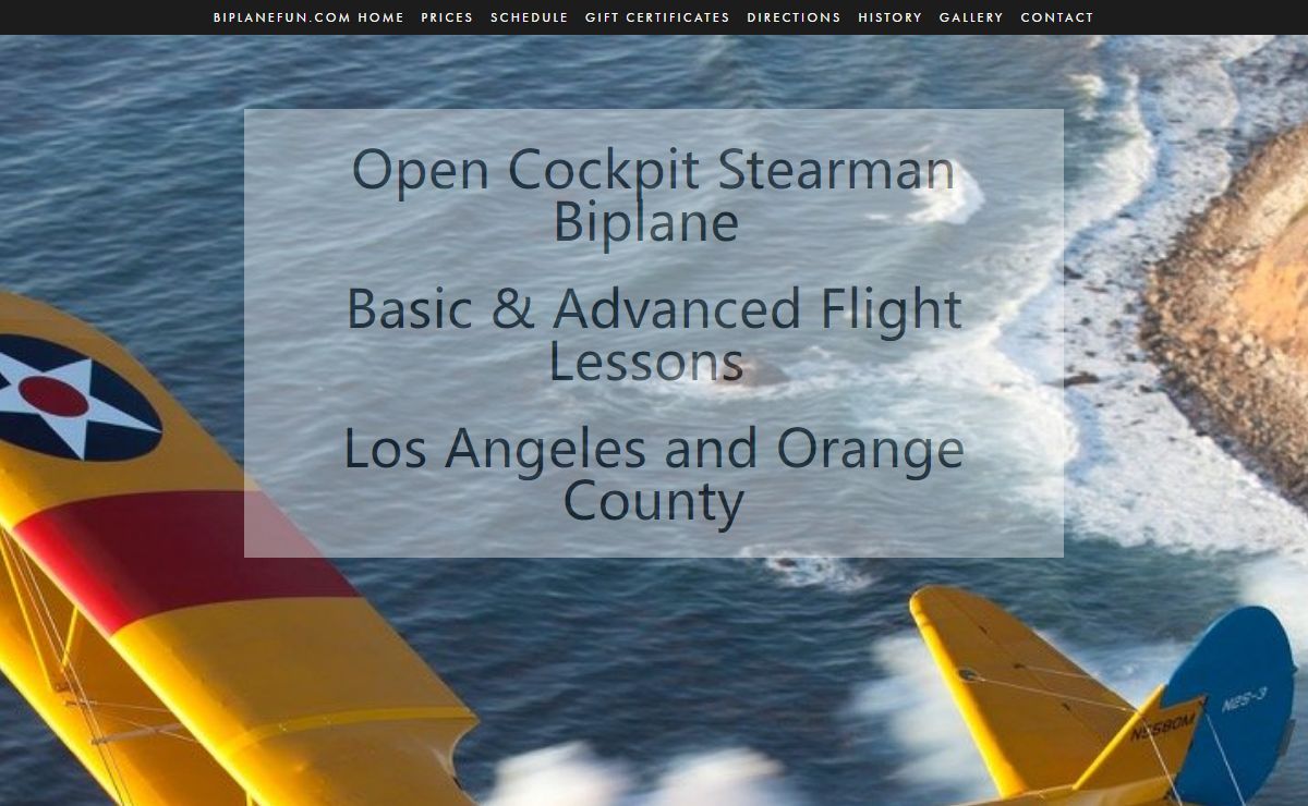 Biplane Fun | Airplane Rides in Southern California