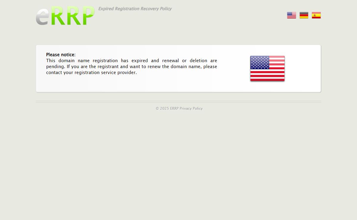 ERRP | Expired Registration Recovery Policy