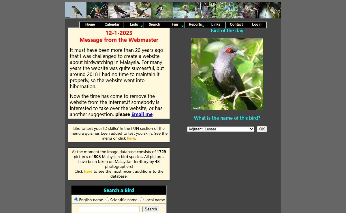 Birding in Malaysia
