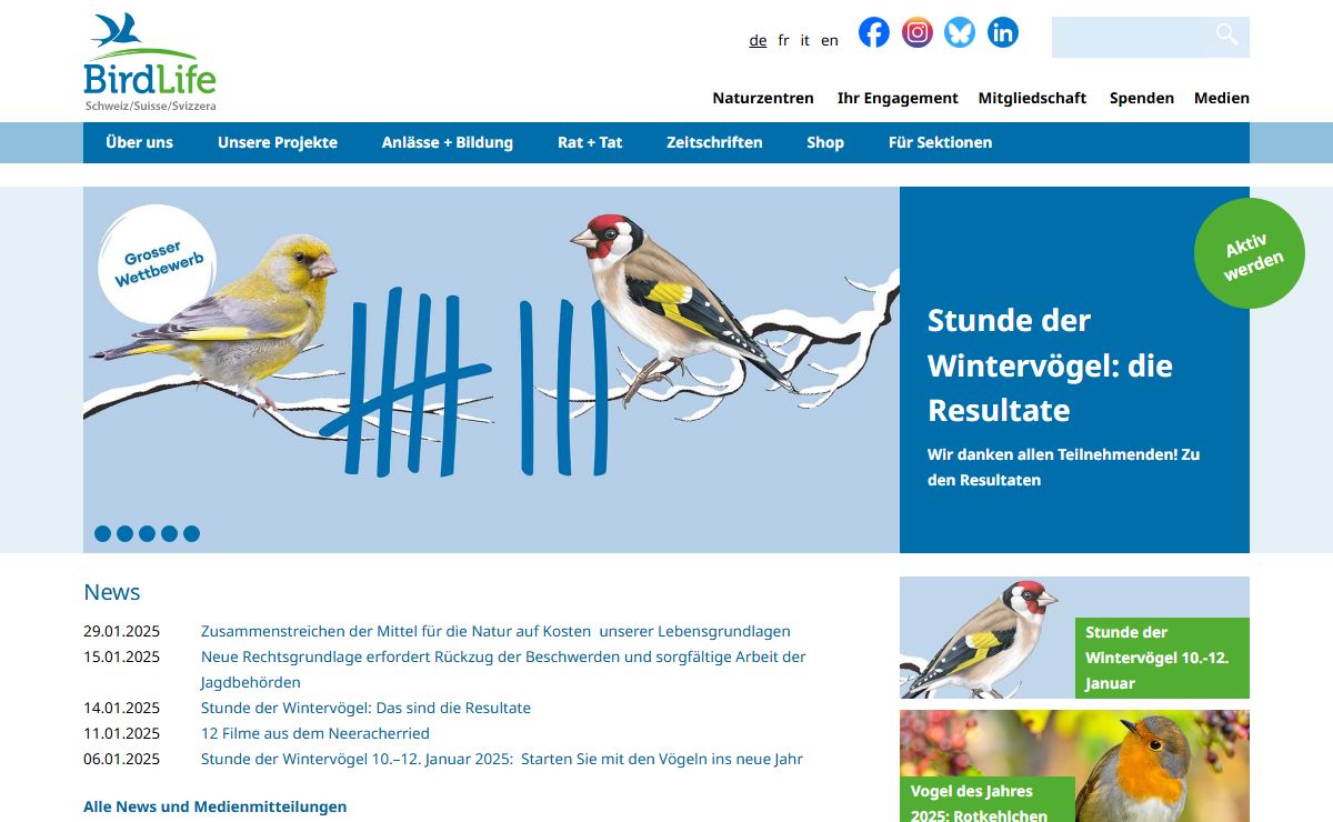 Home | BirdLife Schweiz/Suisse/Svizzera