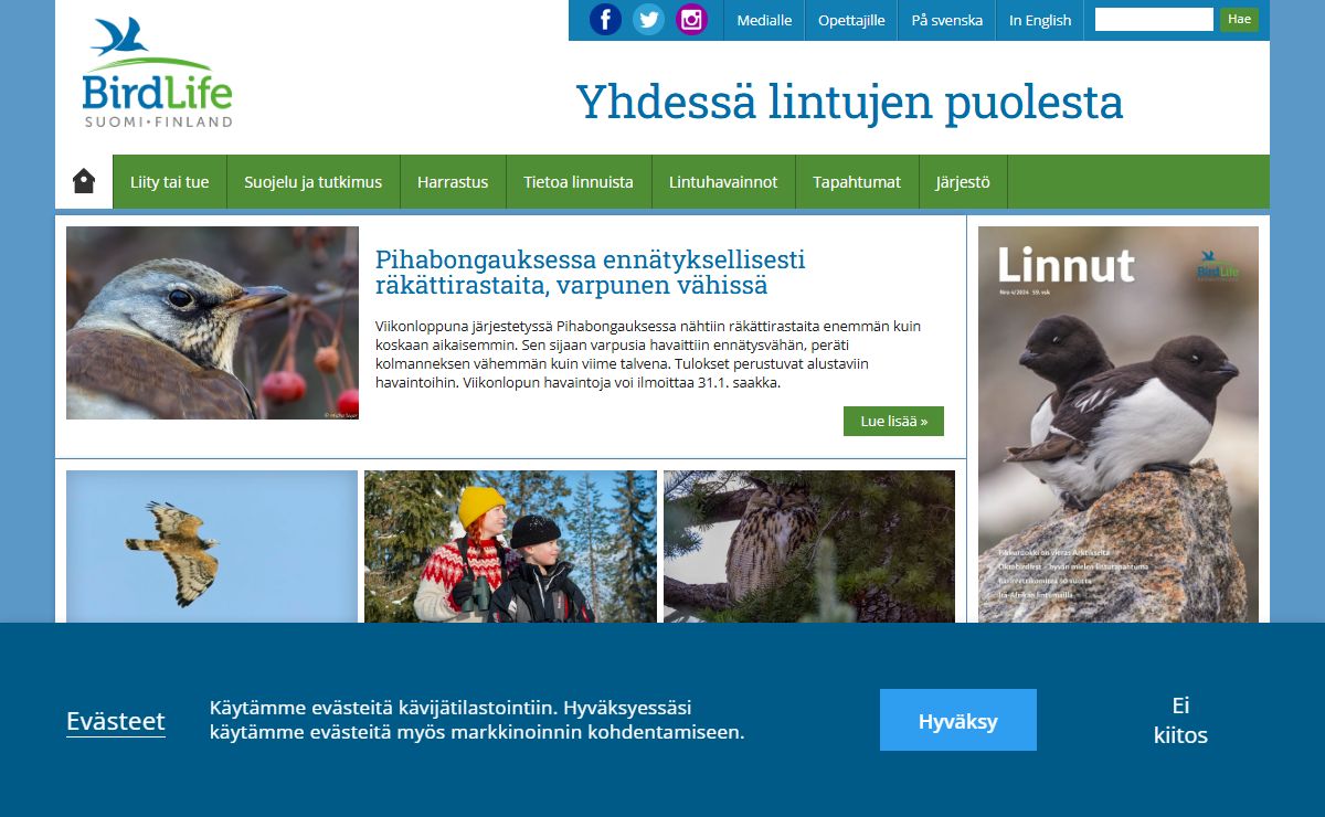 BirdLife Suomi | Yhdessä lintujen puolesta