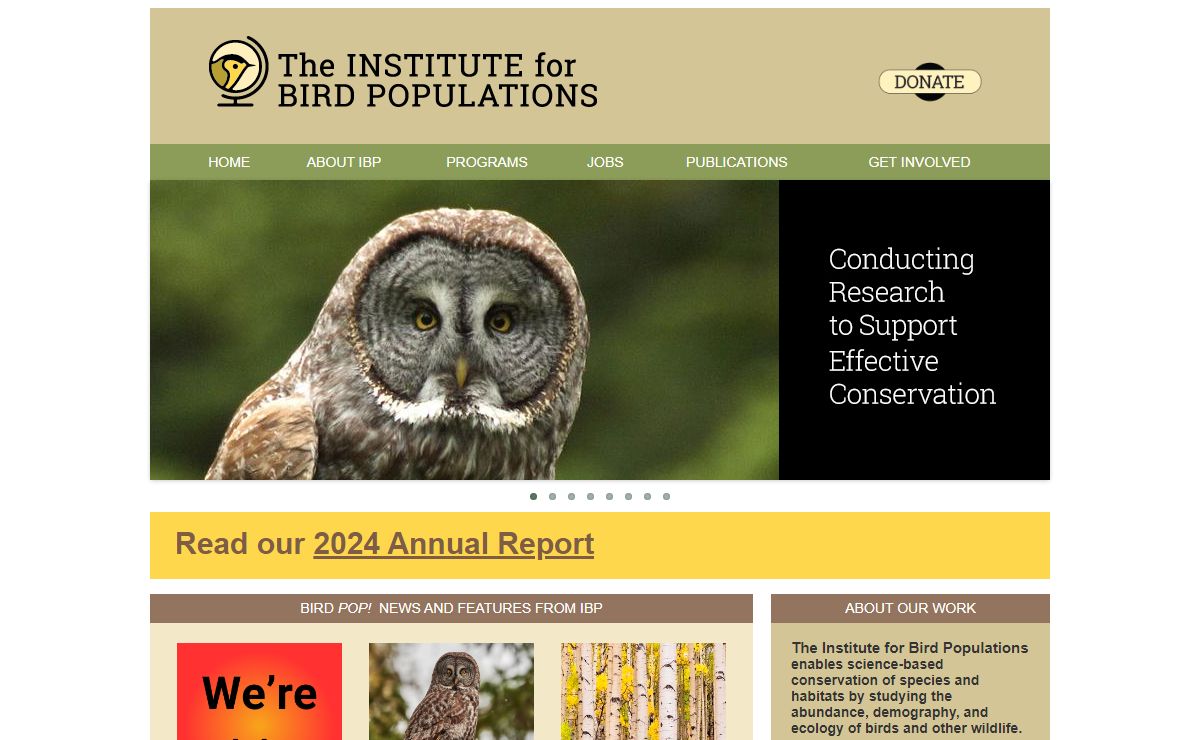 The Institute for Bird Populations – Home Page
