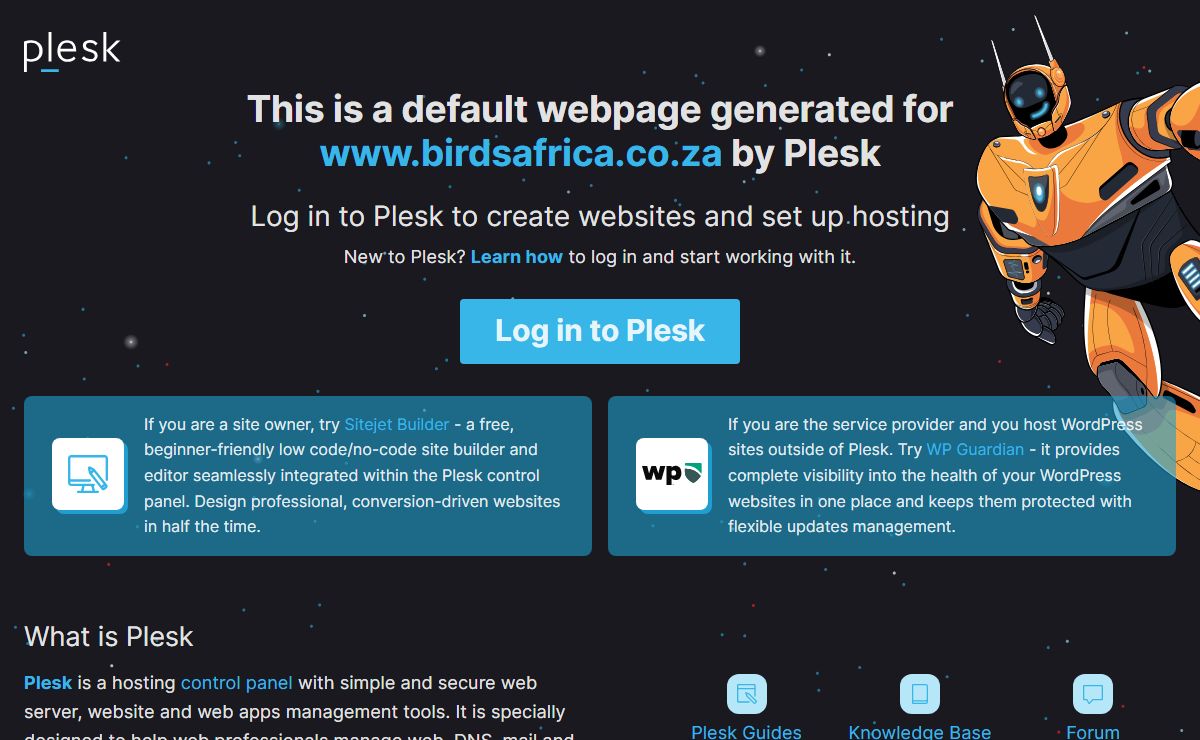 Domain Default page