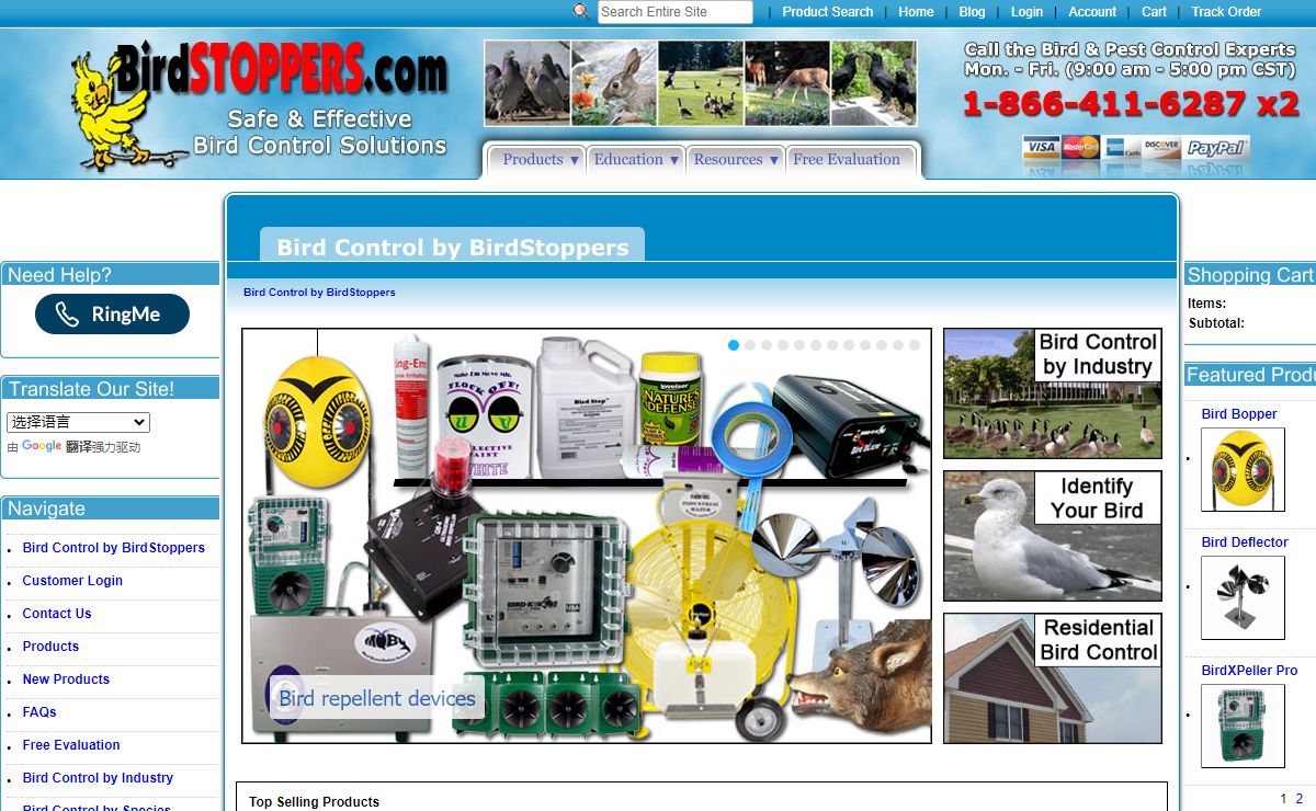 Bird Control | Bird-X Products | BirdStoppers.com