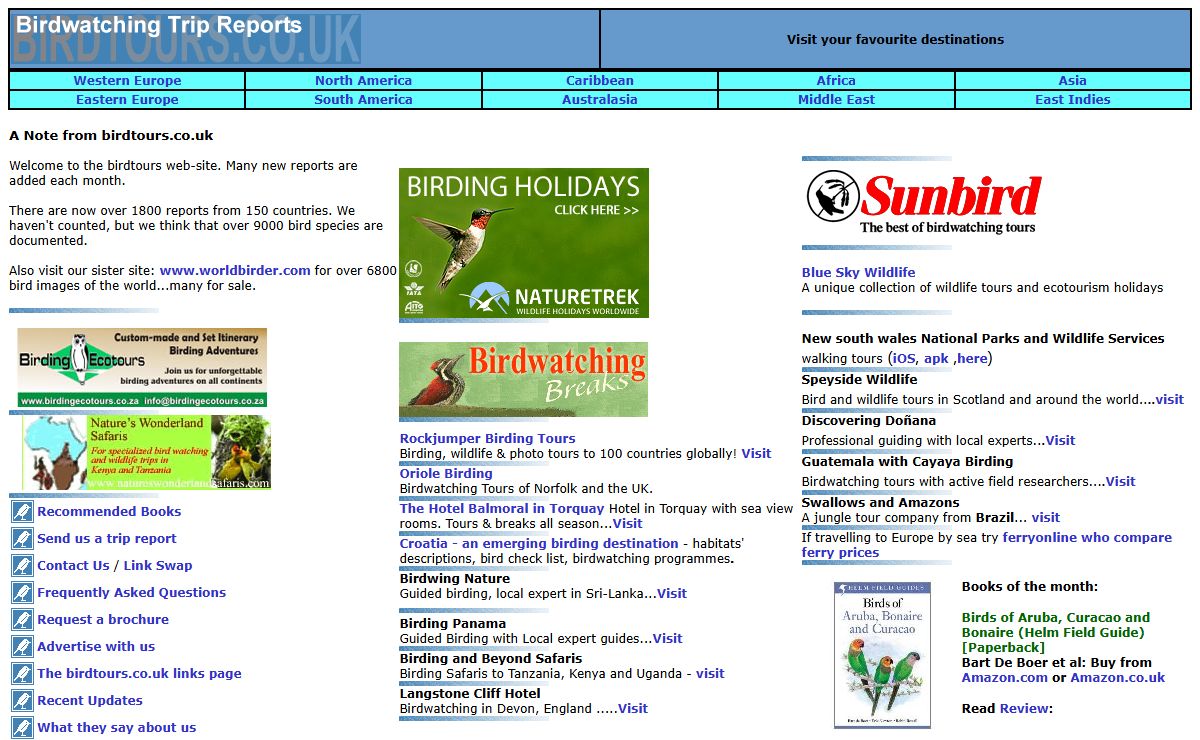 birdtours.co.uk - The Bird Watching Trip and Tour Report collection