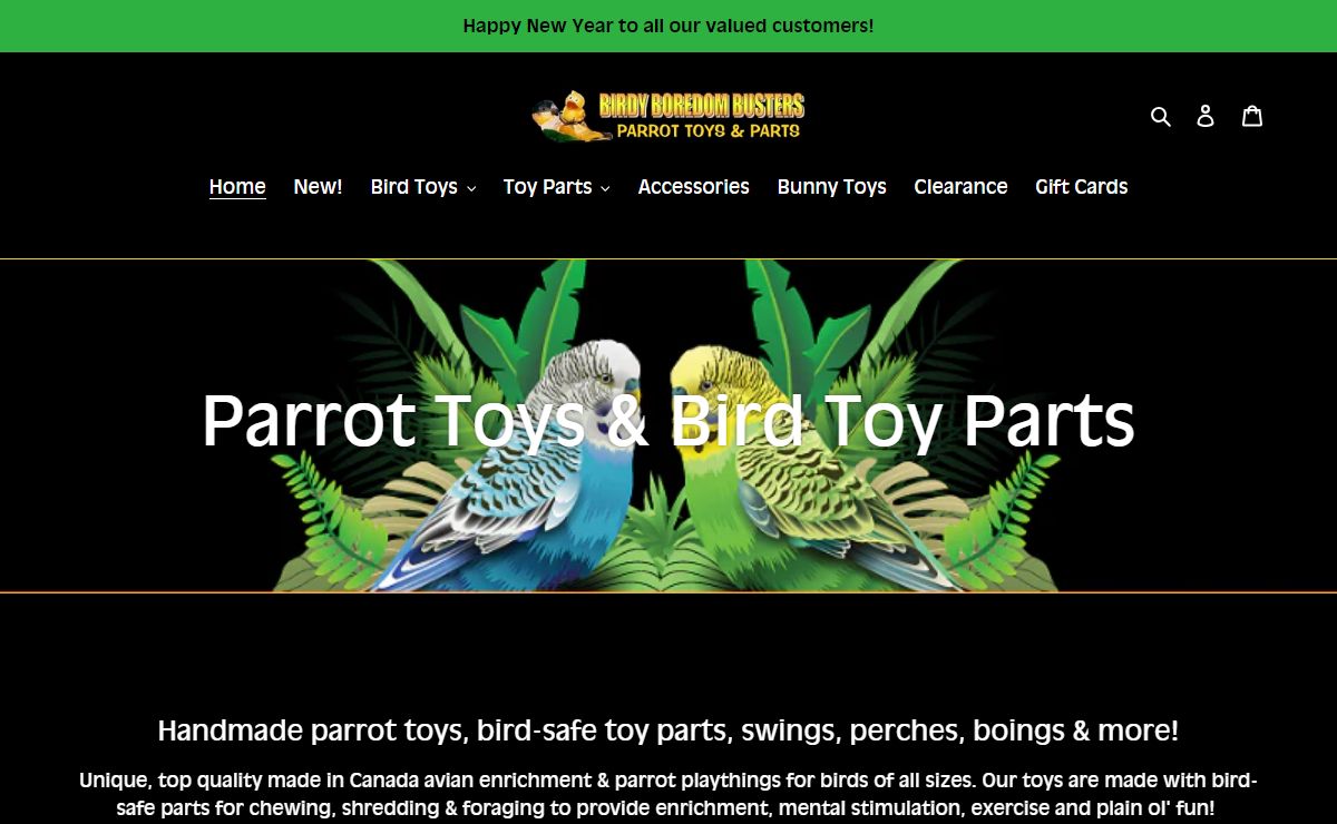 Birdy Boredom Busters | Handmade Bird Toys & Parrot Toy Parts – Birdy Boredom Busters CA