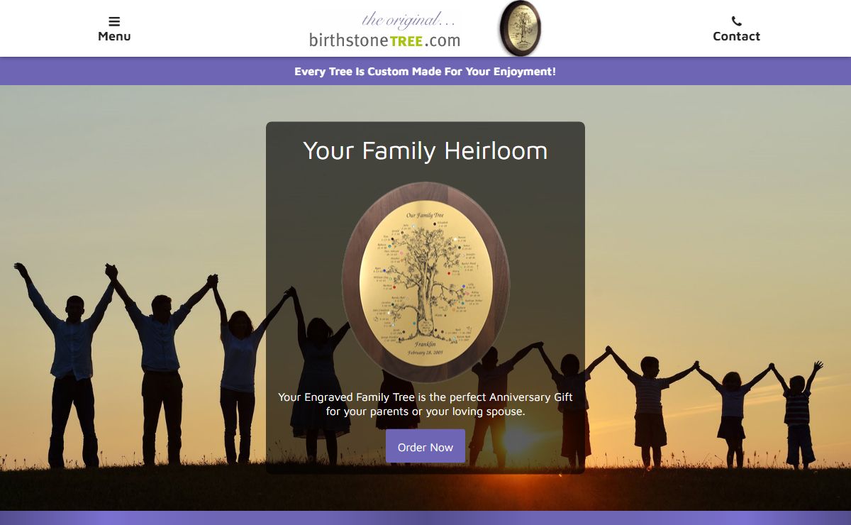 Birthstone Family Trees for Creative Anniversary Gifts