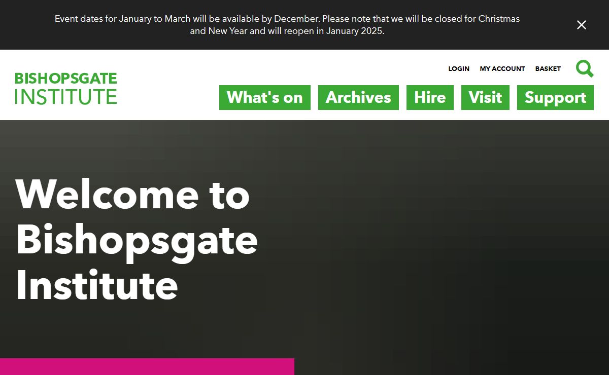 Home | Bishopsgate Institute
