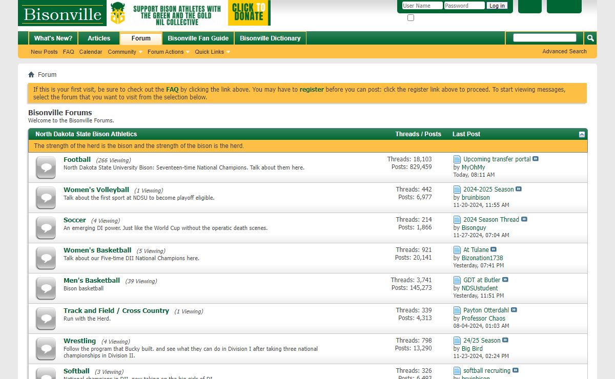 Bisonville Forums