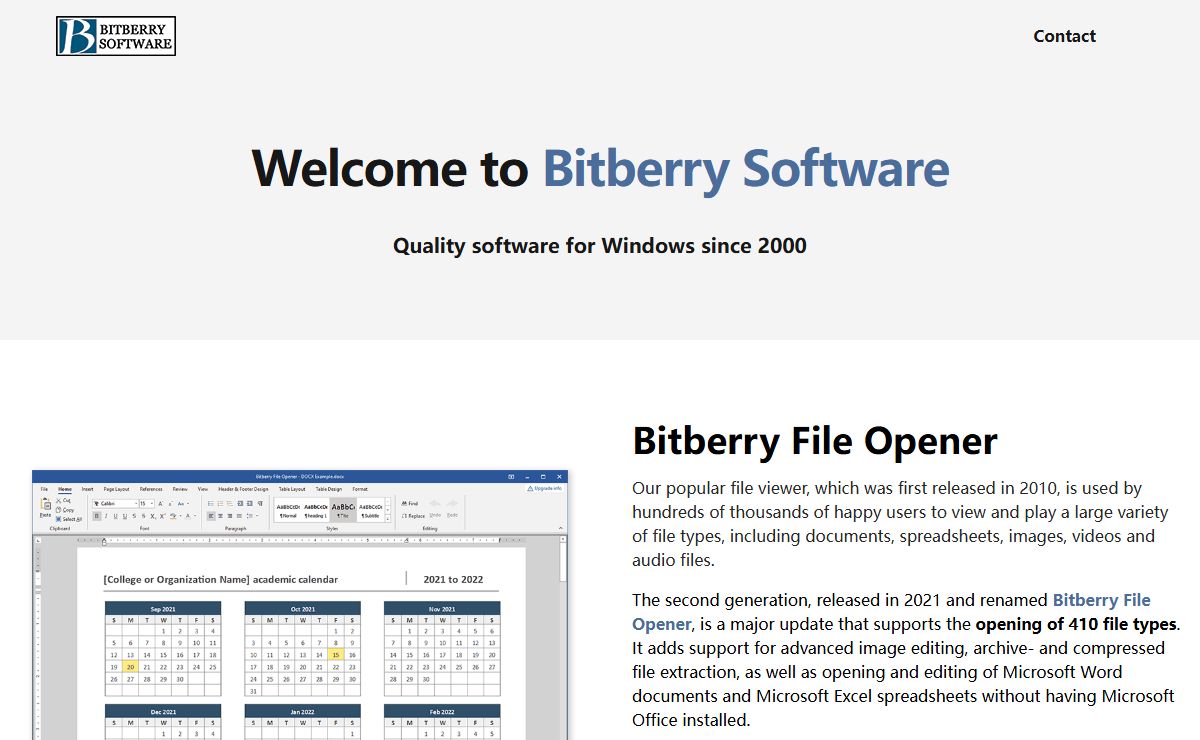 Bitberry Software produces a growing range of products for Windows PCs, and has been doing so since 2000