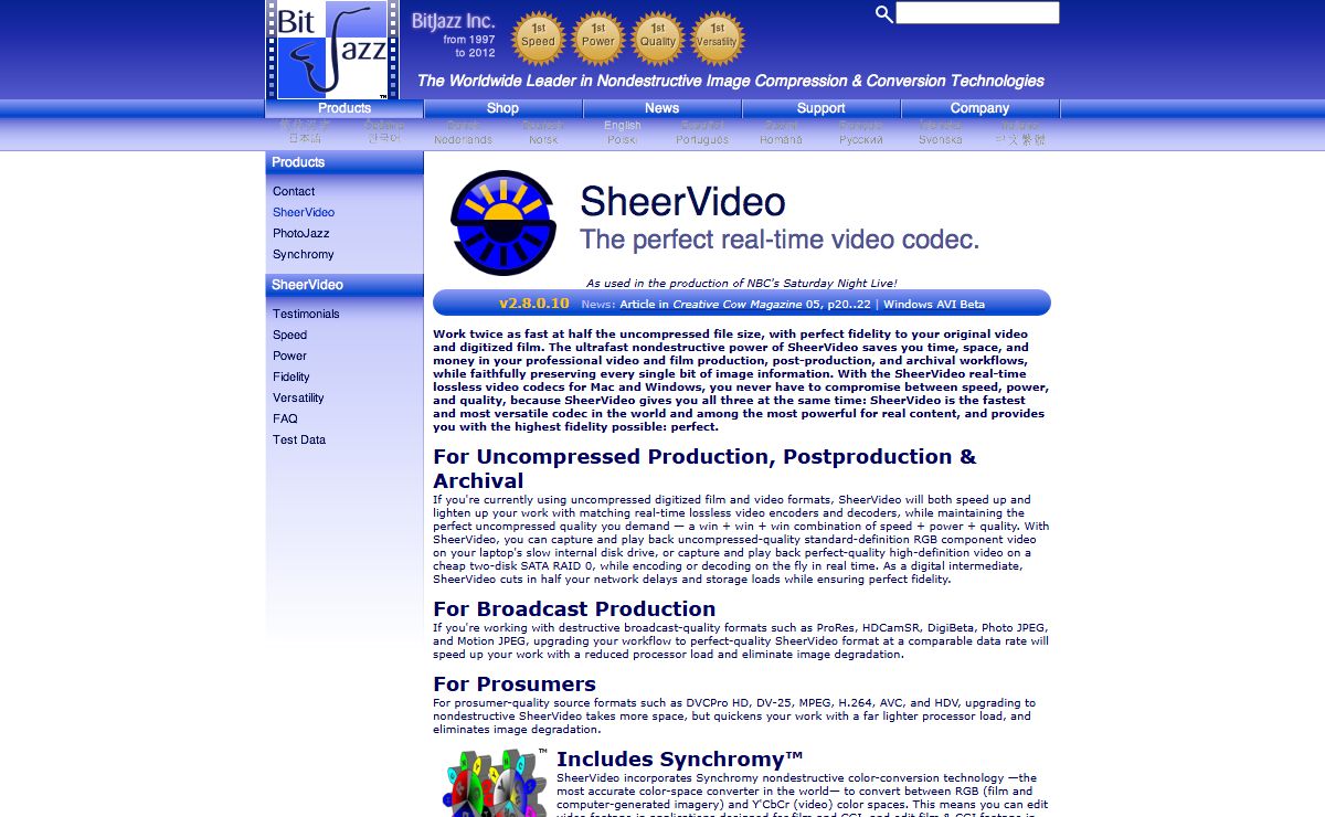 BitJazz: Products: SheerVideo