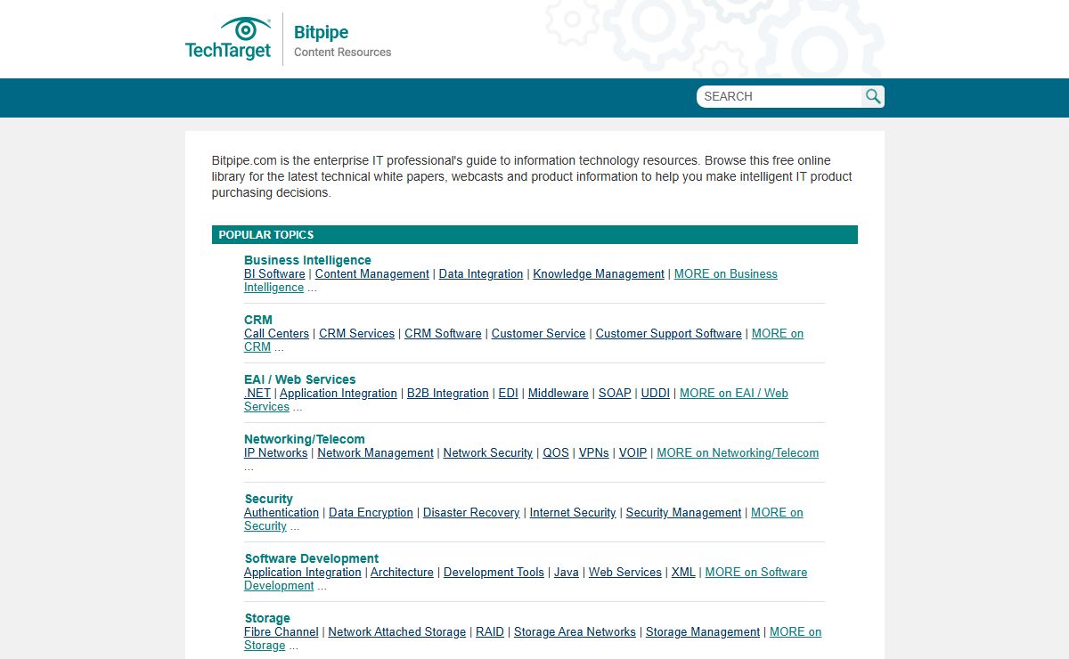 Information Technology - Technical white papers - IT Webcasts / Information - Bitpipe
