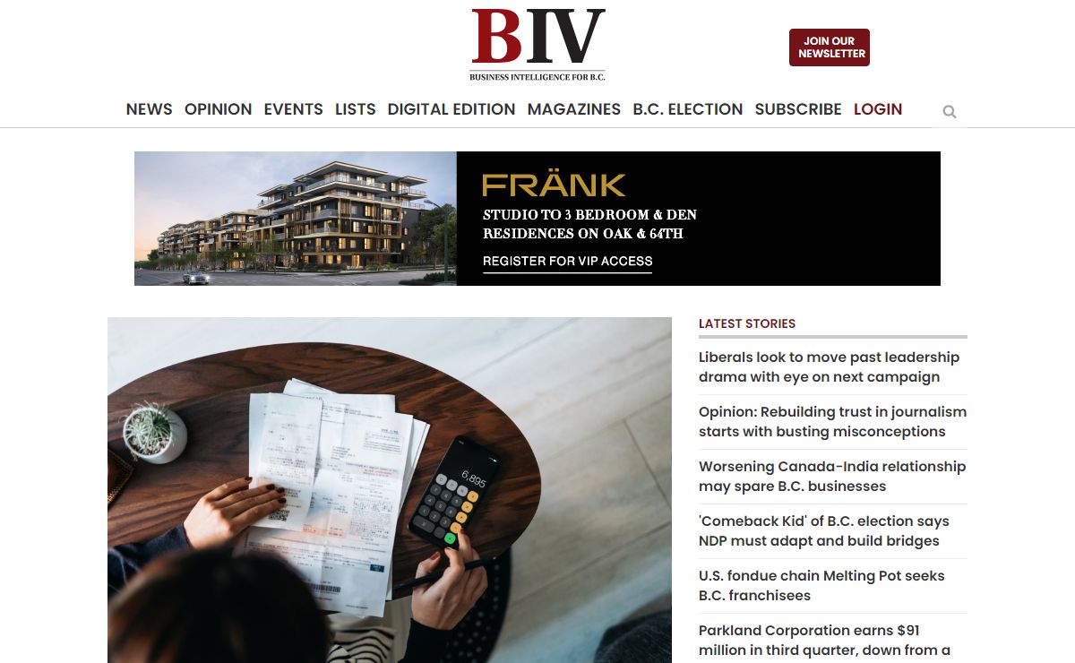 Vancouver & BC Business News, People, Lists & Events - Business in Vancouver