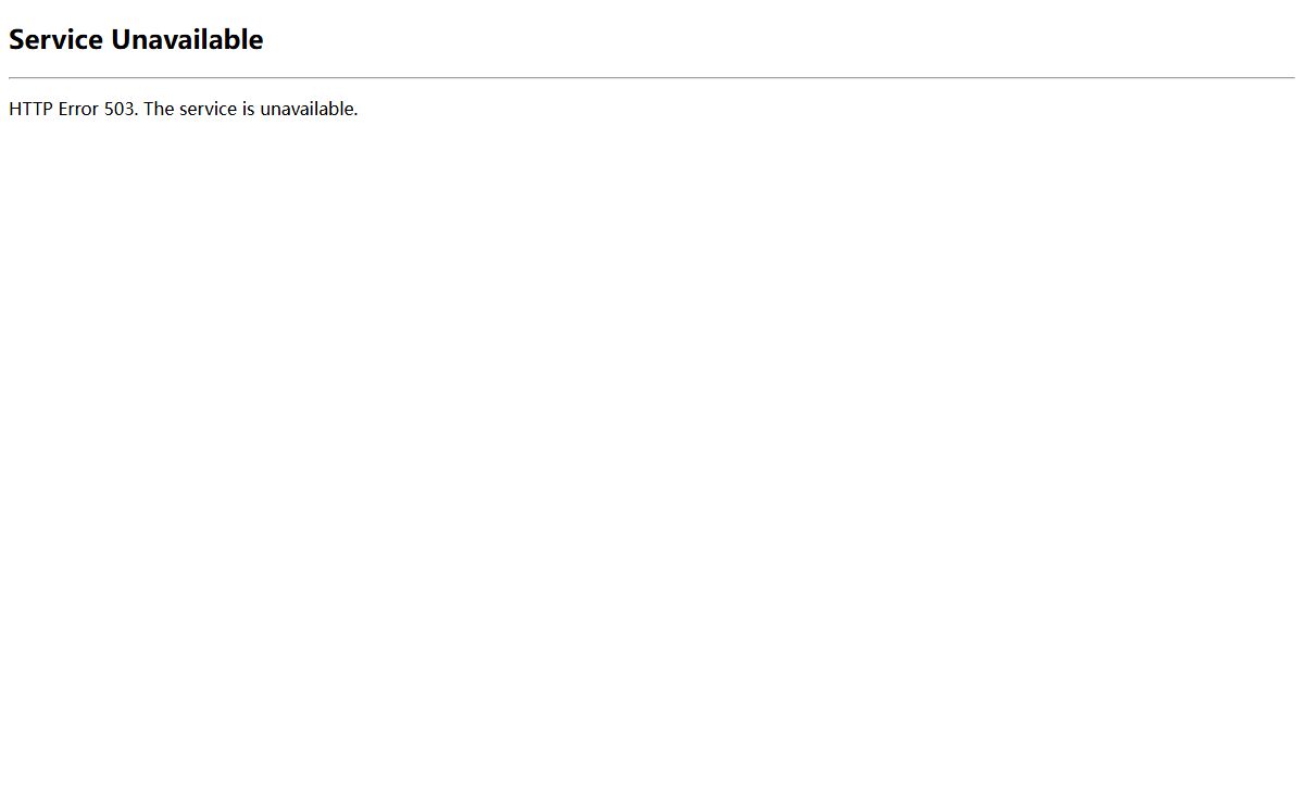 Service Unavailable