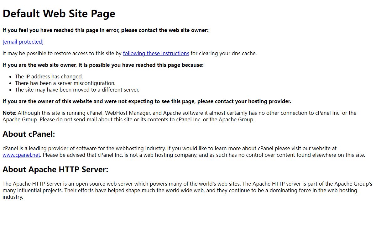 Default Web Site Page