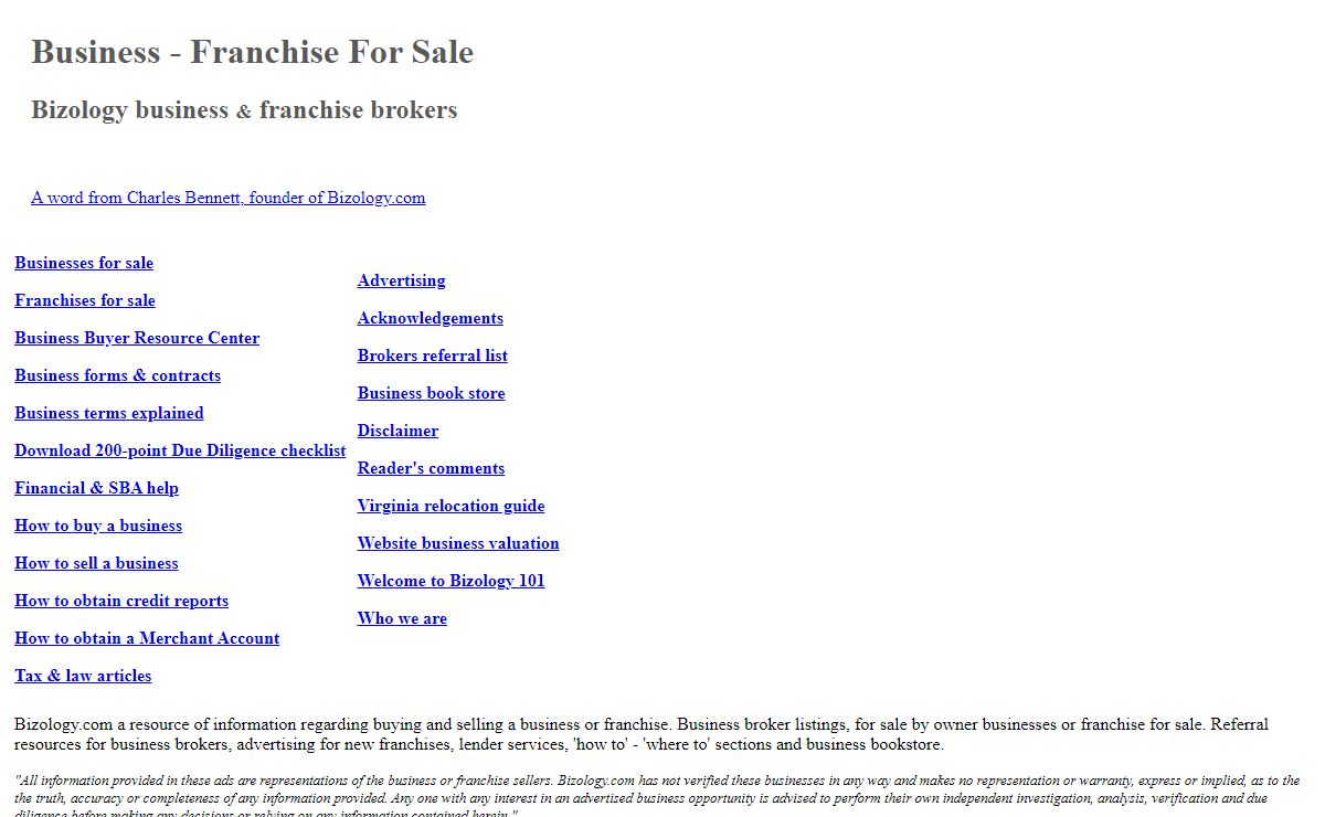 business franchise for sale
