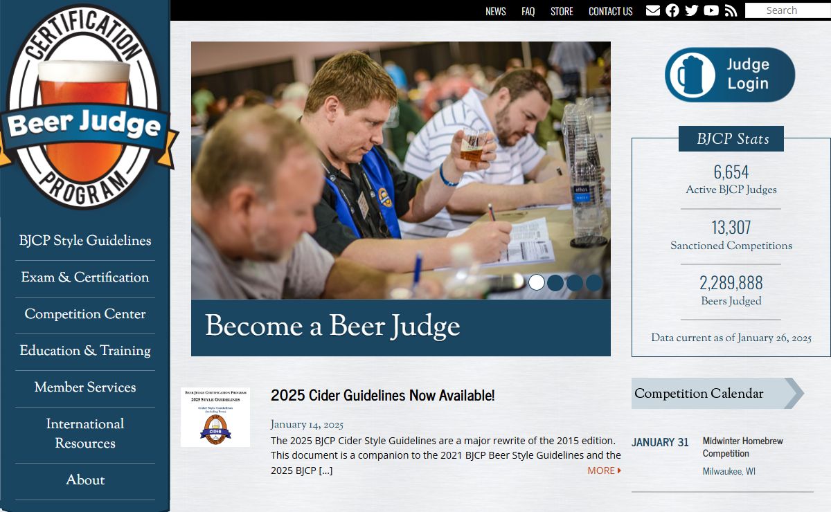 Beer Judge Certification Program – Promoting beer literacy, recognizing beer tasting and evaluation skills.