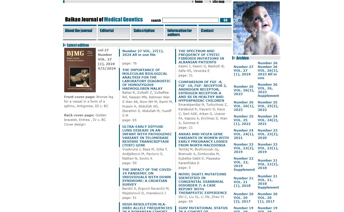 Balkan Journal of Medical Genetics