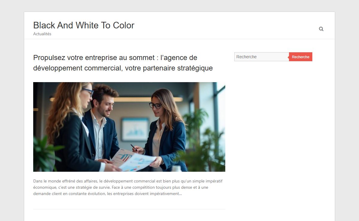 Black And White To Color - Actualités
