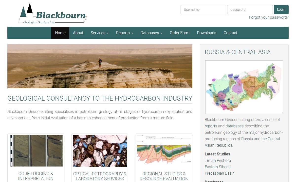 Blackbourn Geoconsulting - Specialists in Petroleum Geology:: Blackbourn Geological Services