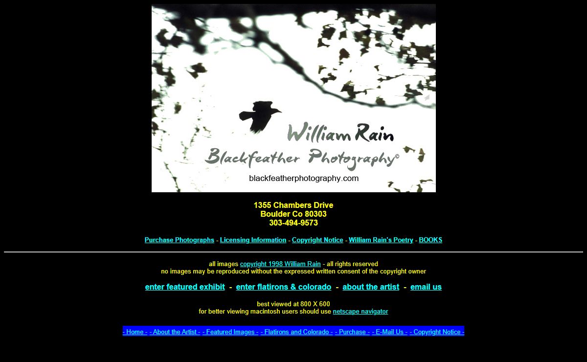 Black Feather Photography - William Rain: Photographer
