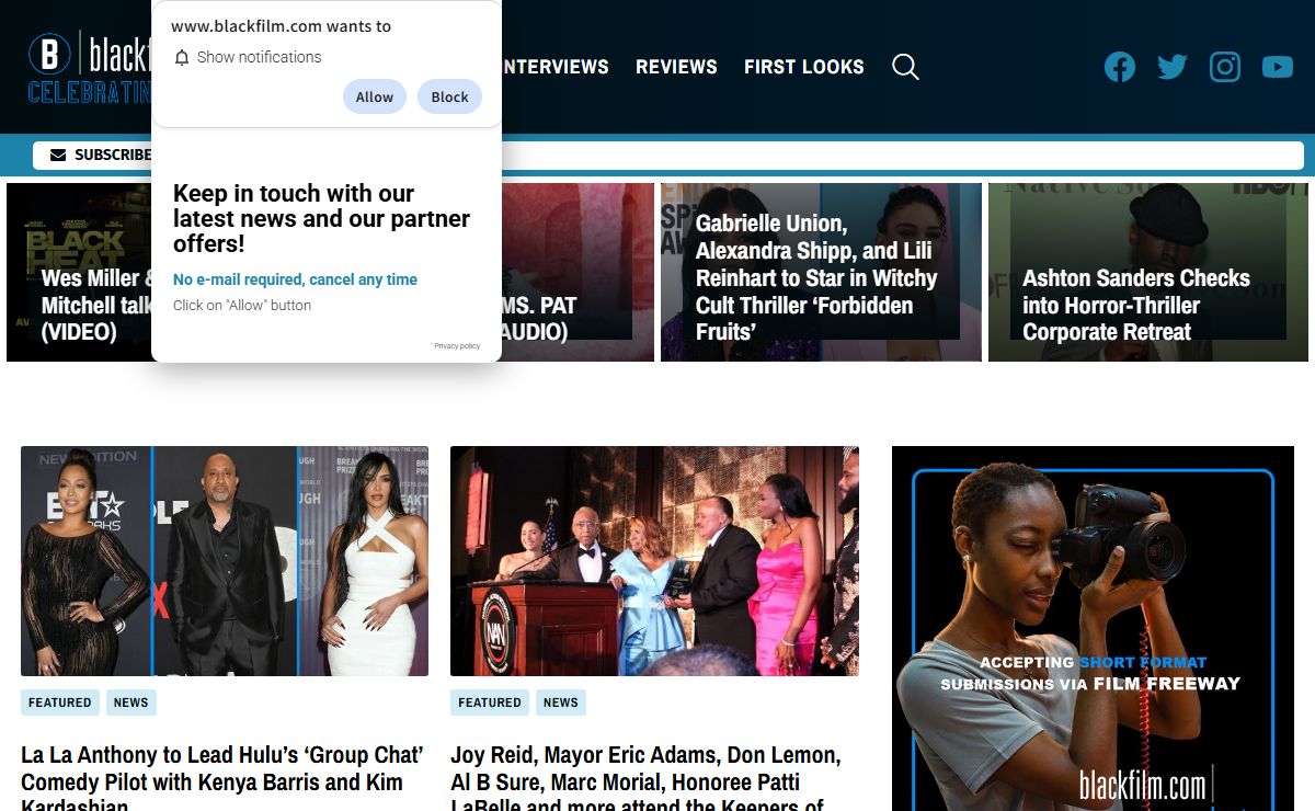 Blackfilm.com - Black Movies, Television, and Theatre News