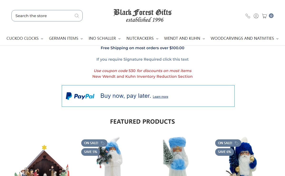 Blackforestgifts.com offers Cuckoo Clocks from Germany