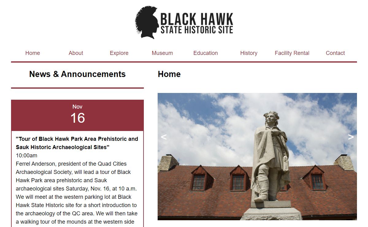Black Hawk State Historic Site - Home