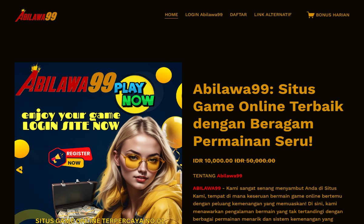 Abilawa99: Situs Game Online Terbaik dengan Beragam Permainan Seru!