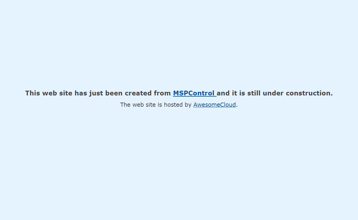 The web site is under construction