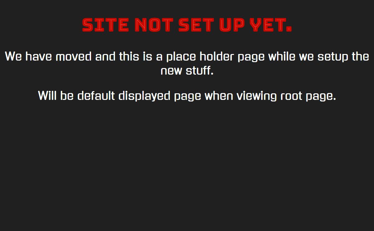 Site not set up yet